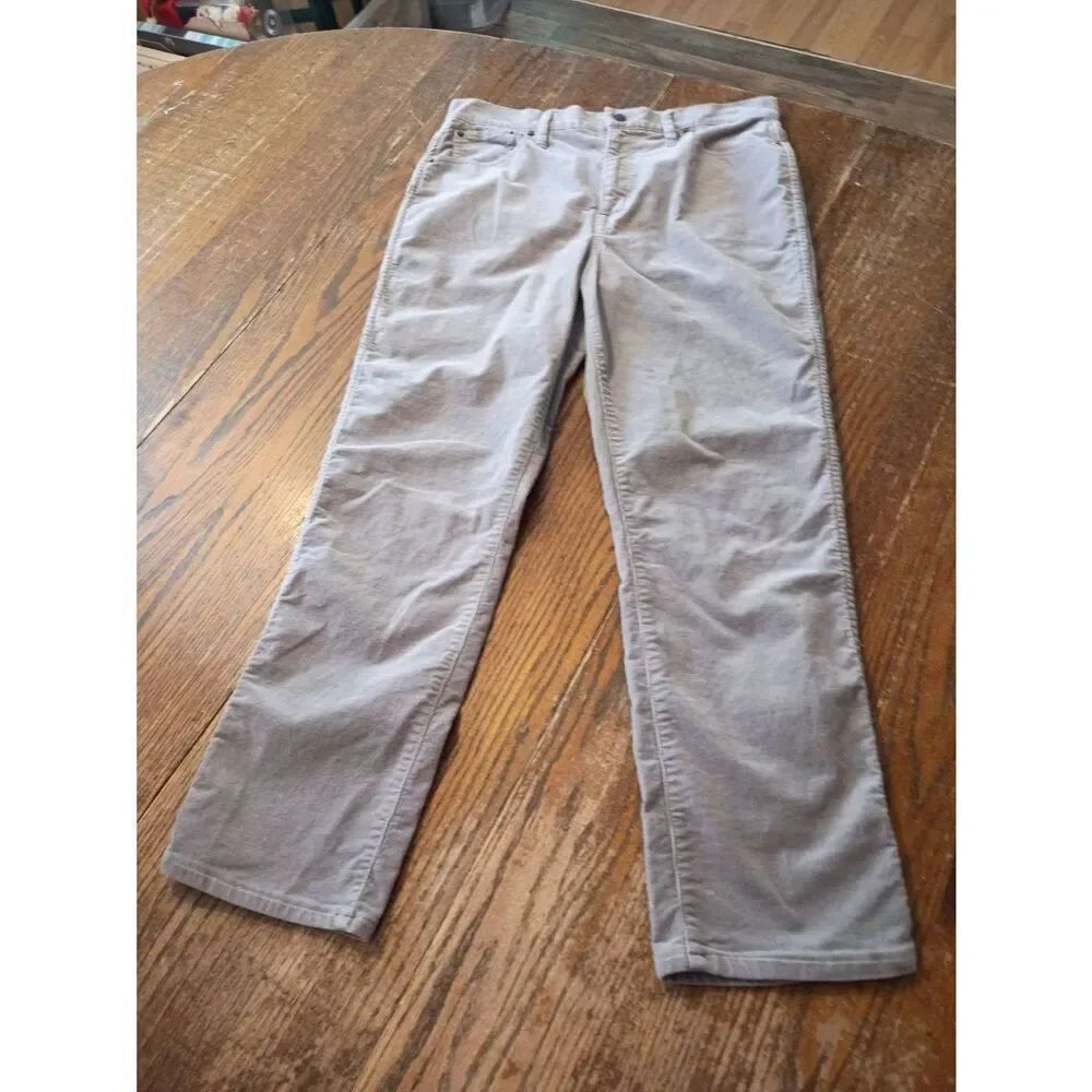 30" Waist J Crew Grey Classic Corduroy Pants Trousers Slack BK378 Casual